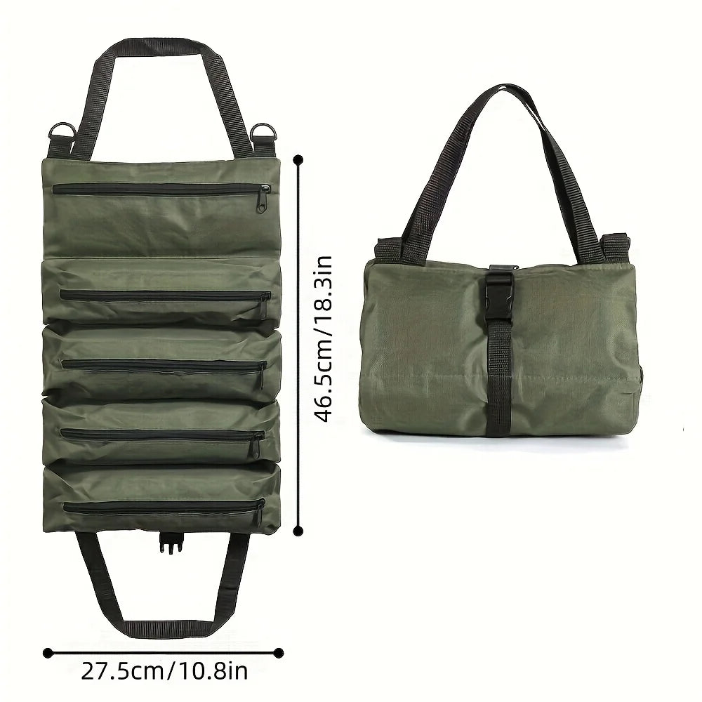 Multifunctional Electrician Tool Roll – Heavy-Duty Nylon Organizer for Mechanics & DIY