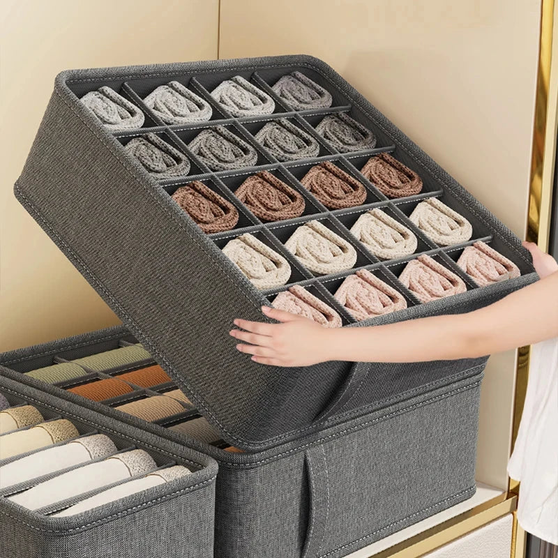 π§Ί Foldable Drawer Organizer Box β 1/6/7/20-Grid Storage for Underwear, Socks & Bras