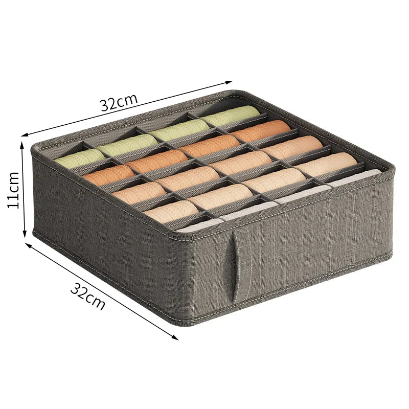 π§Ί Foldable Drawer Organizer Box β 1/6/7/20-Grid Storage for Underwear, Socks & Bras