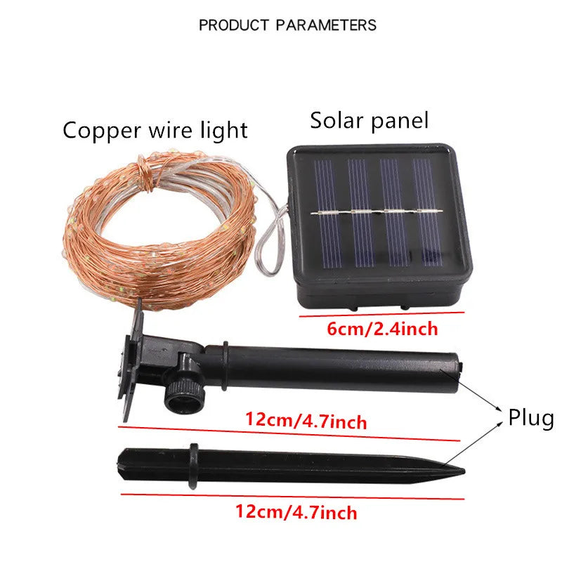 โจ Solar LED Fairy String Lights โ Outdoor Waterproof Garland for Garden & Party โจ