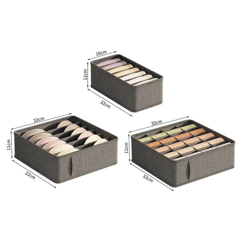 π§Ί Foldable Drawer Organizer Box β 1/6/7/20-Grid Storage for Underwear, Socks & Bras