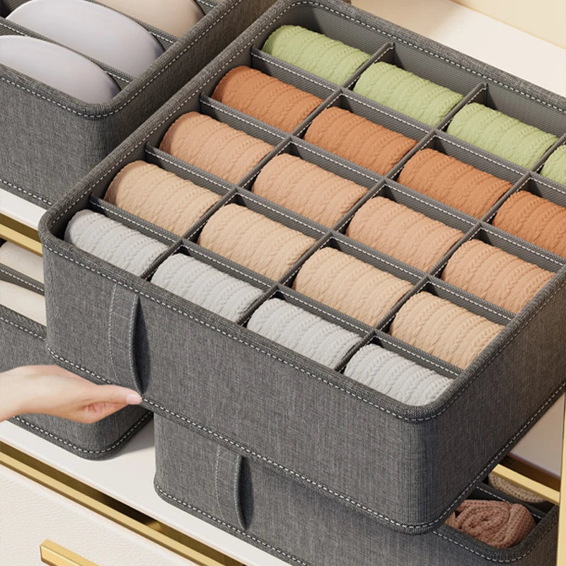 π§Ί Foldable Drawer Organizer Box β 1/6/7/20-Grid Storage for Underwear, Socks & Bras
