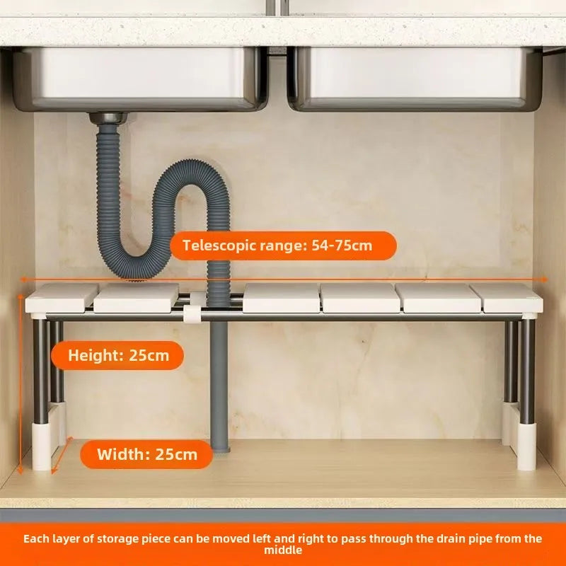 Stackable Telescopic Storage Rack β Closet & Sink Organizer
