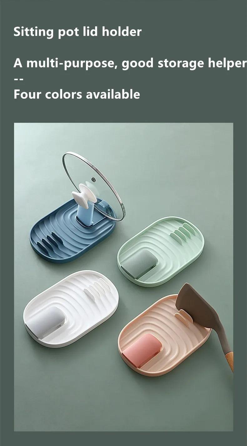 🧼Foldable Spoon & Lid Holder – 🍳 Drip-Free Cooking Organizer