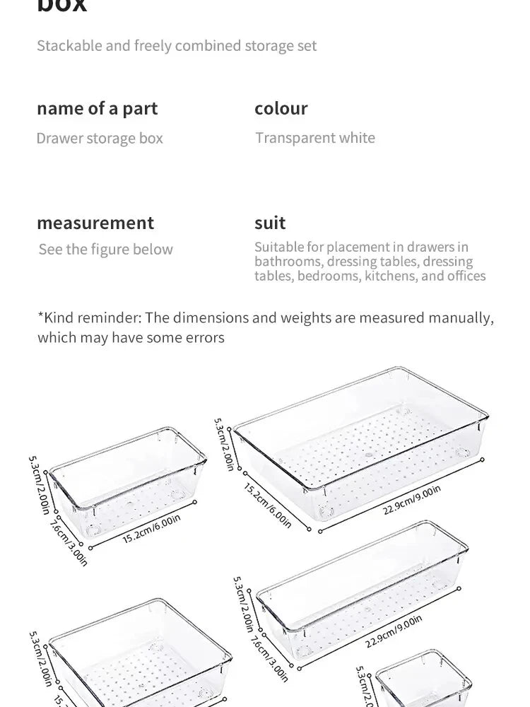 ๐๏ธ Crystal-Clear Drawer Organizers โ Tidy Up in Style, One Bin at a Time! โจ