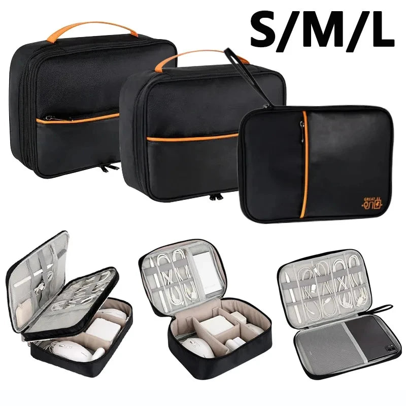πΌ Digital Cable Storage Bag β USB Cord, Charger & Power Bank Organizer Travel Case