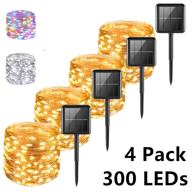 โจ Solar LED Fairy String Lights โ Outdoor Waterproof Garland for Garden & Party โจ