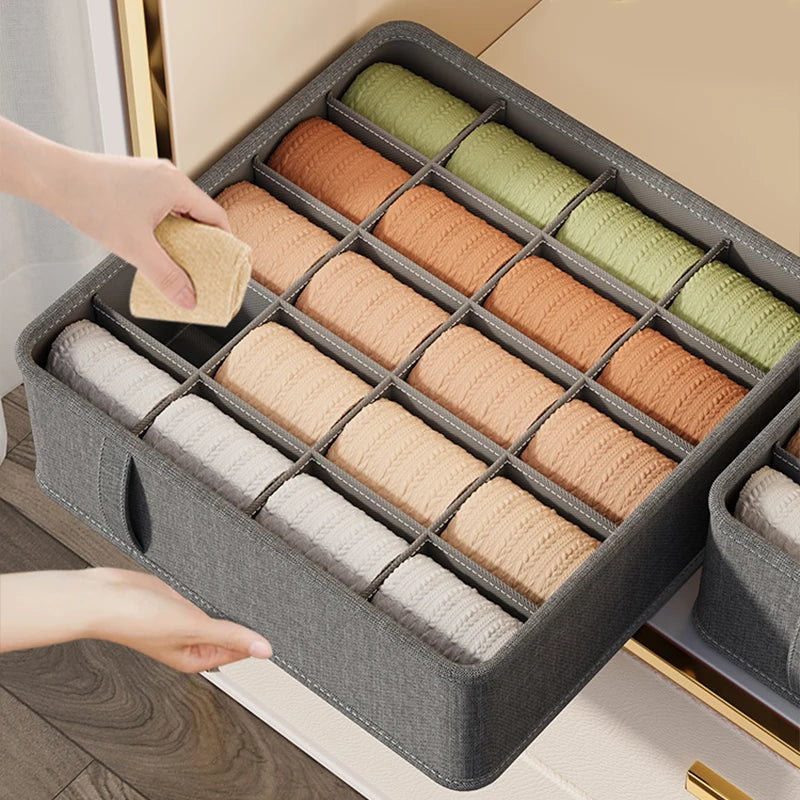 π§Ί Foldable Drawer Organizer Box β 1/6/7/20-Grid Storage for Underwear, Socks & Bras