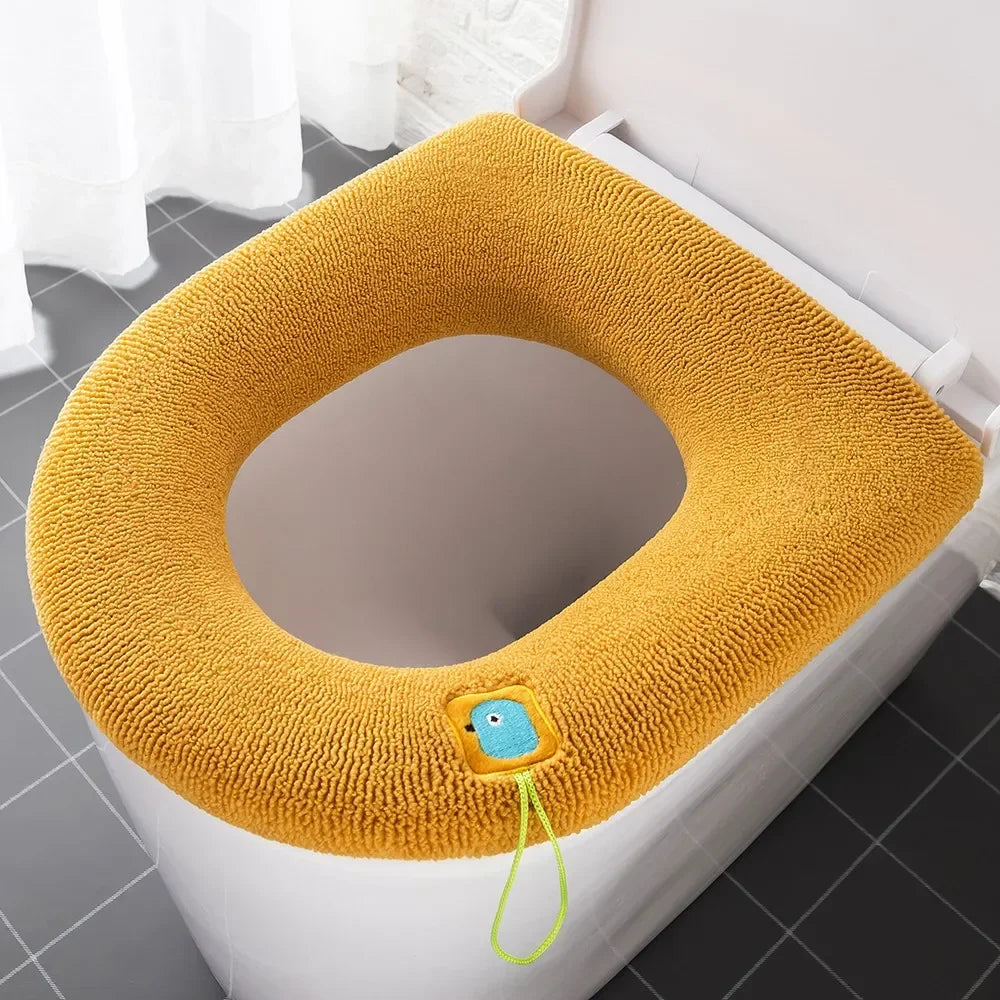Toilet Seat Cover โ Winter Thick Fleece Universal Waterproof Pad