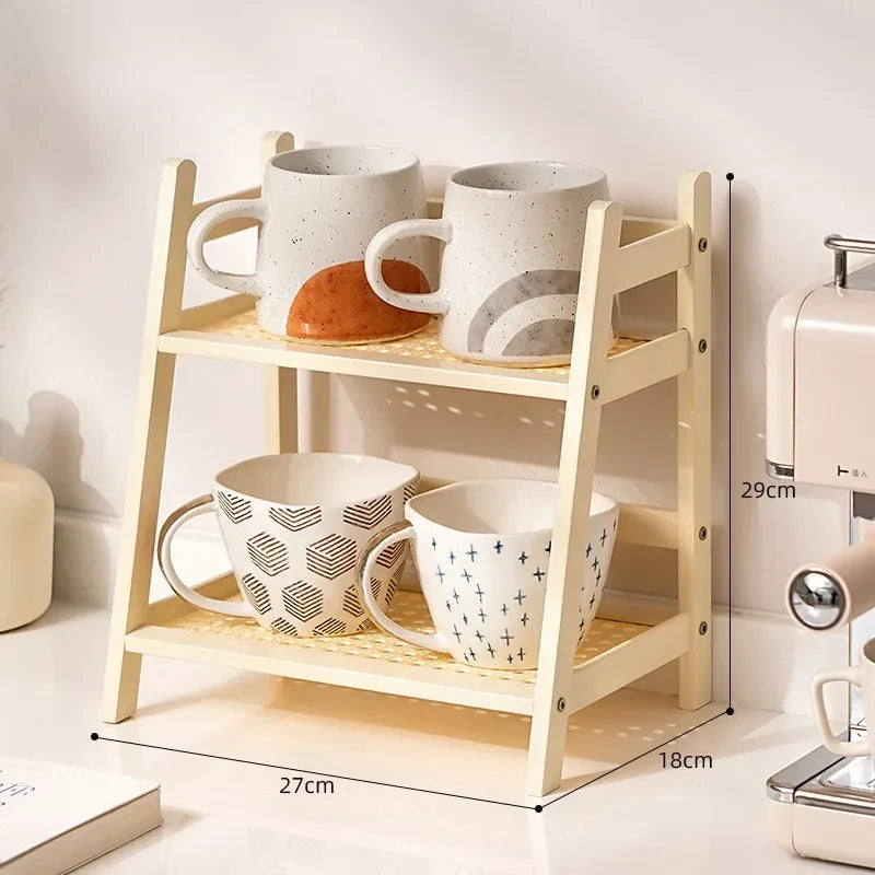 ๐ฟ Bamboo 2-Tier Desk Shelf โ Minimalist Organizer for Plants, Cups & More ๐งบ