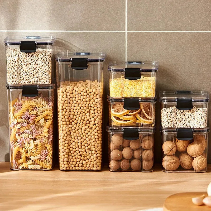 🍽️ Stackable Airtight Food Storage Containers | Clear Kitchen Pantry Boxes 🧂
