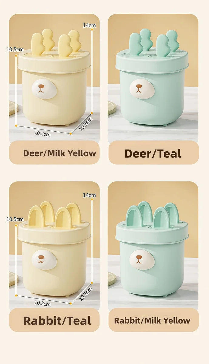π§ 4-Grid Silicone Popsicle Molds β BPA-Free Reusable Ice Cream Maker for Kids & Adults π¦