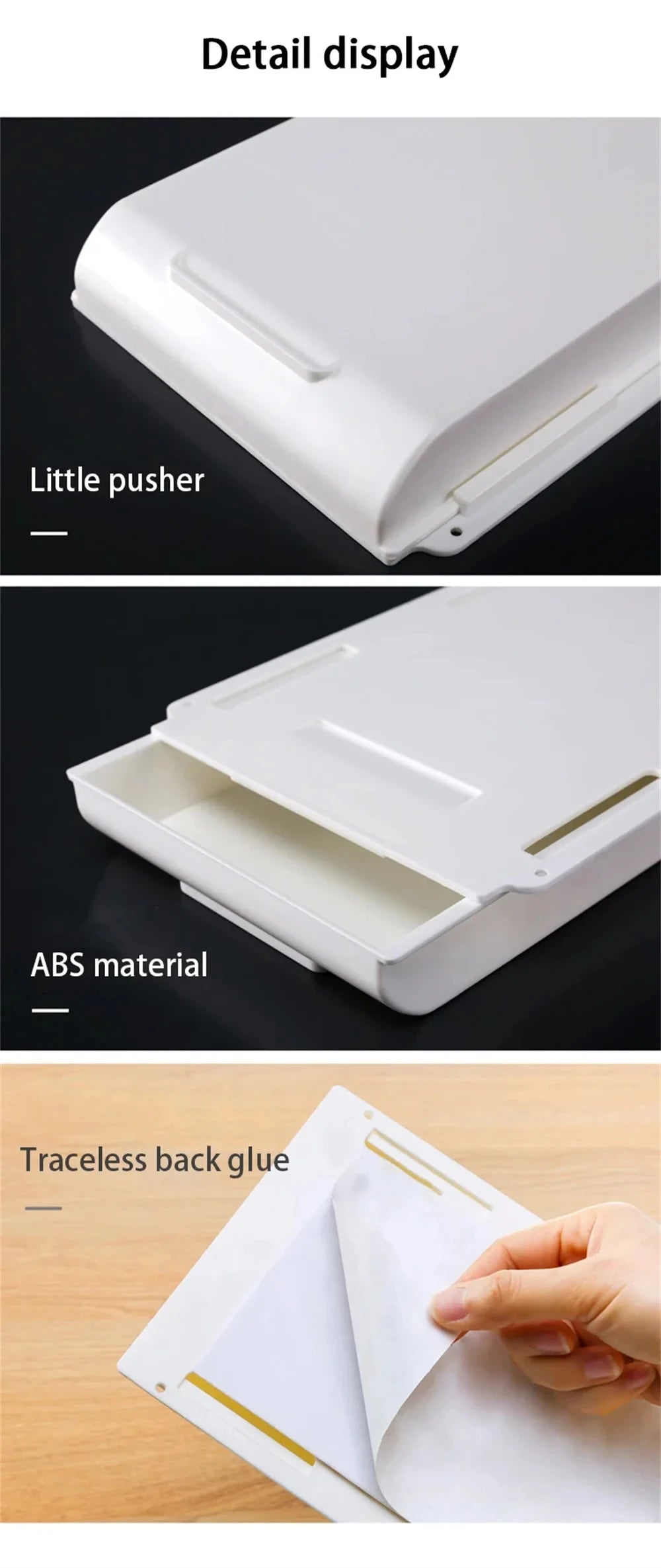 ✏️ Hidden Under-Desk Drawer ✨ Self-Adhesive Storage Box for Stationery & More