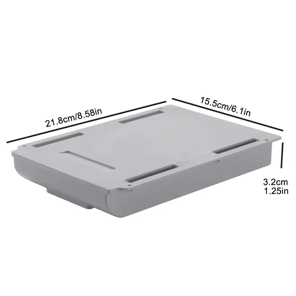 ✏️ Hidden Under-Desk Drawer ✨ Self-Adhesive Storage Box for Stationery & More