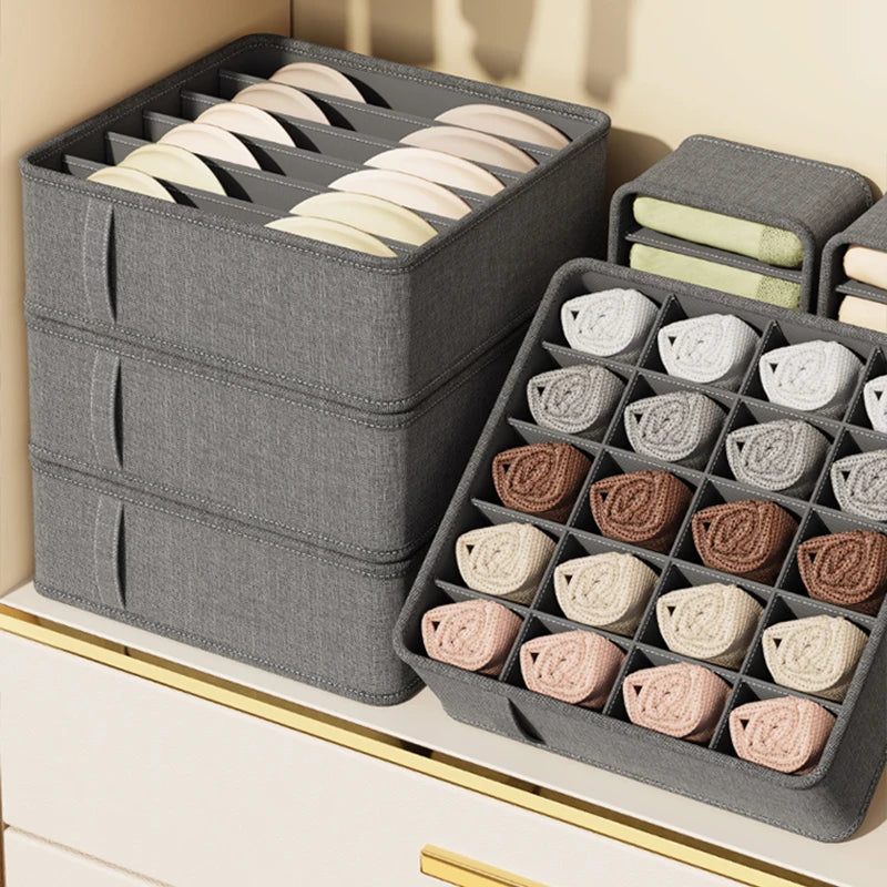 π§Ί Foldable Drawer Organizer Box β 1/6/7/20-Grid Storage for Underwear, Socks & Bras