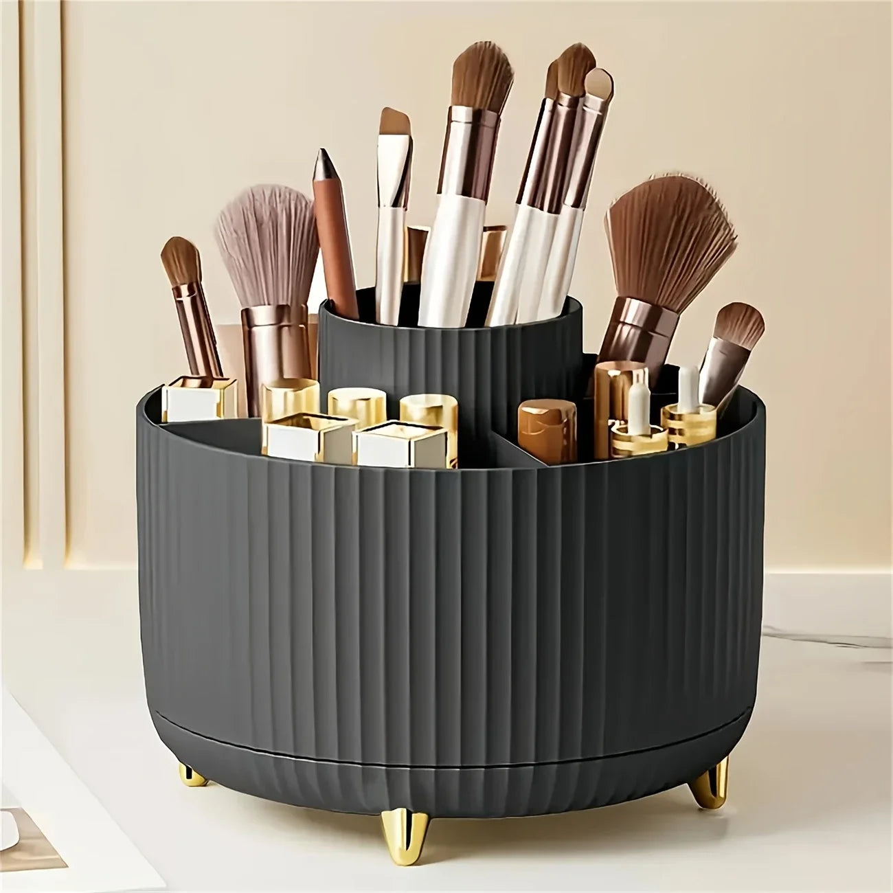 π 360Β° Rotating Makeup Storage Box β Cosmetic, Brush & Desk Organizer