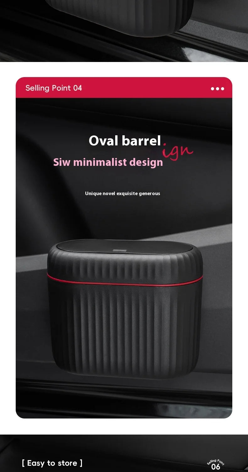 Pop-Up Car Trash Can β Door-Mounted & Desktop Use, Large Capacity Waste Bin