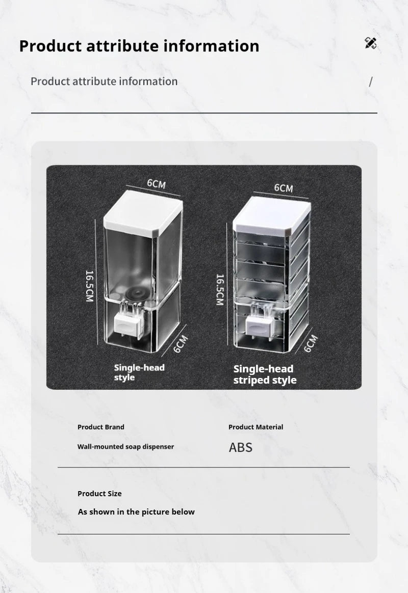 π§Ό Wall-Mounted Manual Soap Dispenser β No-Drill Press Bottle for Bathroom & Kitchen ποΈ