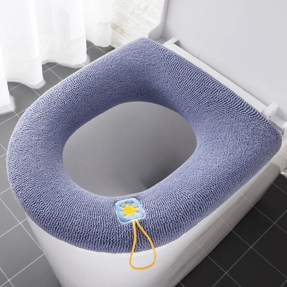 Toilet Seat Cover โ Winter Thick Fleece Universal Waterproof Pad