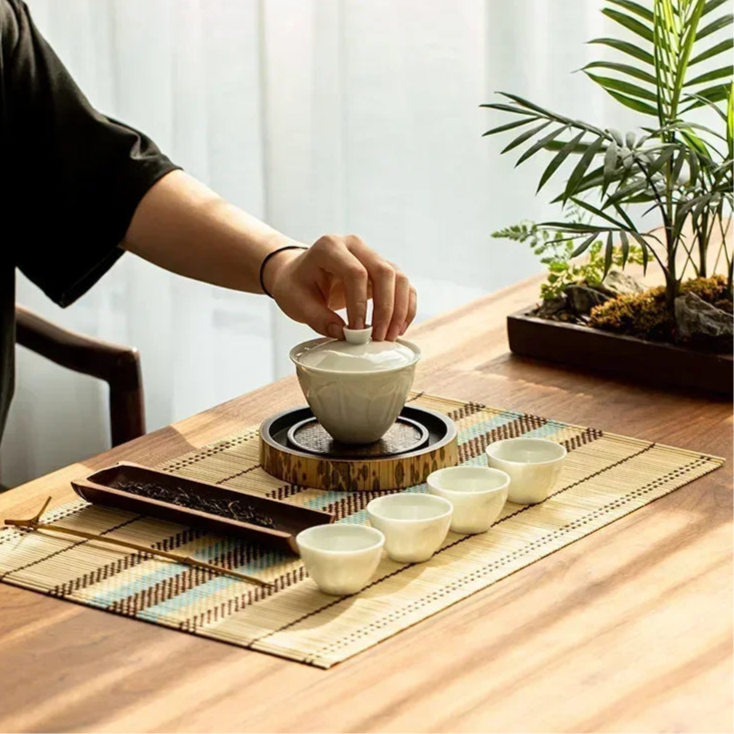 Bamboo Placemat Coaster โ Japanese Style Non-Slip Table Pad