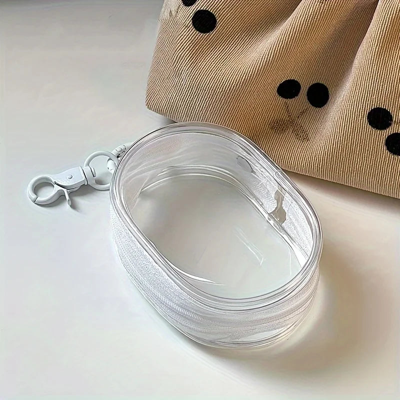 Mini Clear Zipper Storage Bag โ Earphone & Charger Organizer
