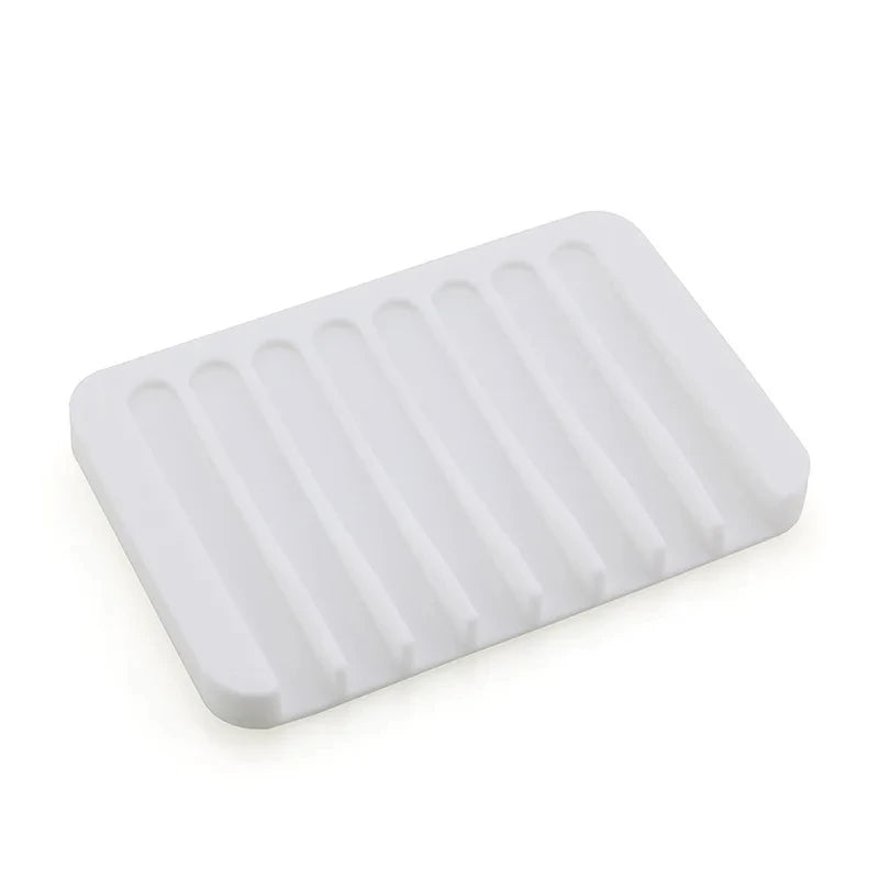🧽 Silicone Soap Dish (1/2PCS) – Self-Draining, Anti-Slip, Modern Soap Saver for Bathroom & Kitchen