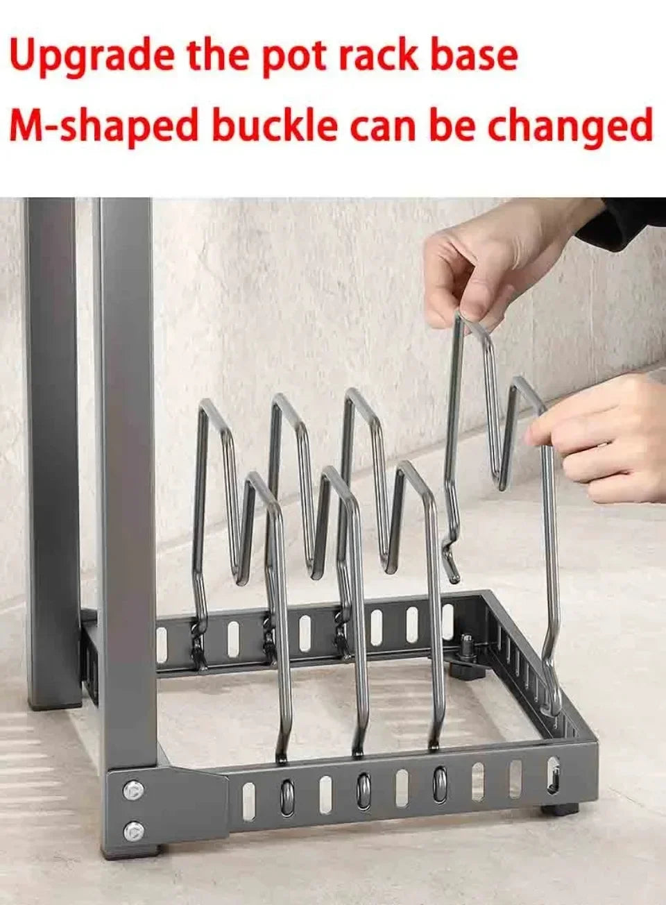 Adjustable Under Sink Pot Rack Multi-Layer Storage Shelf Rustproof Kitchen Organizer