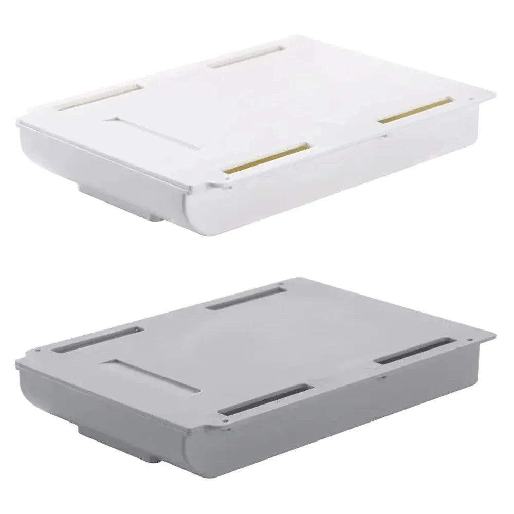 ✏️ Hidden Under-Desk Drawer ✨ Self-Adhesive Storage Box for Stationery & More
