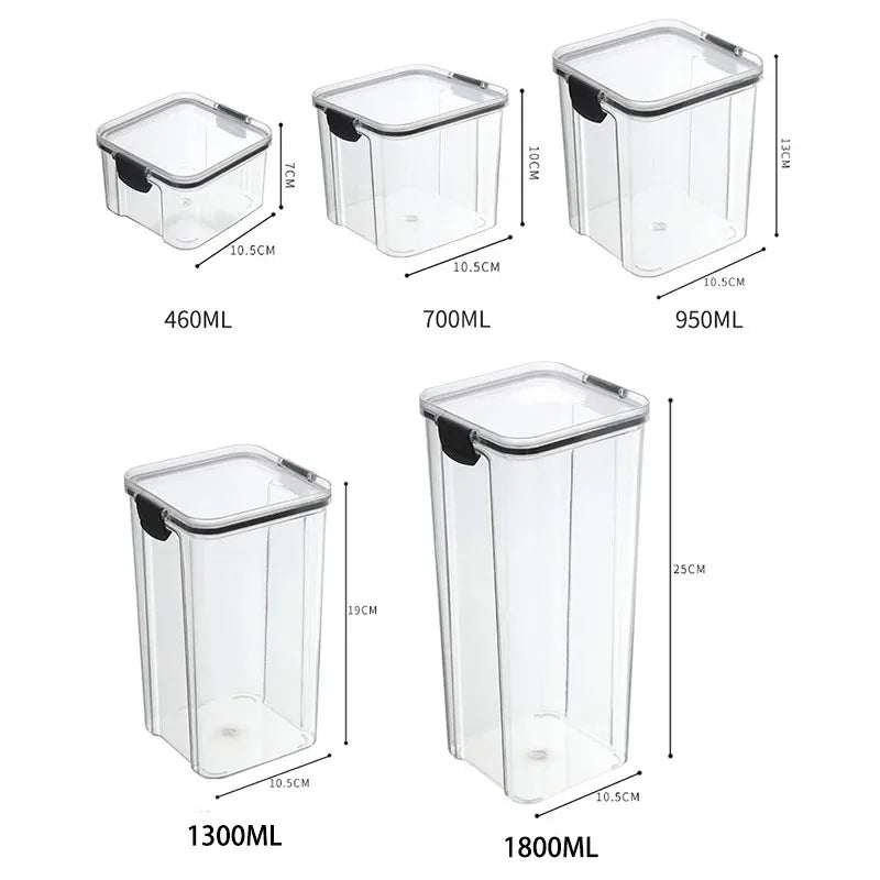 🍽️ Stackable Airtight Food Storage Containers | Clear Kitchen Pantry Boxes 🧂