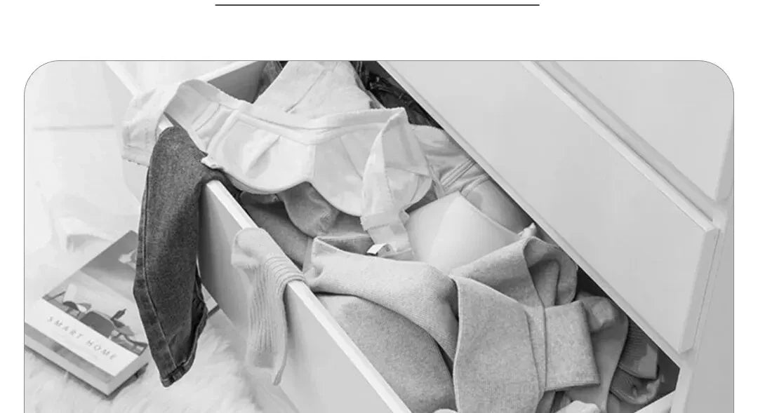 ๐ Foldable Multi-Grid Underwear & Sock Organizer โ Sturdy Non-Woven Drawer Storage Box