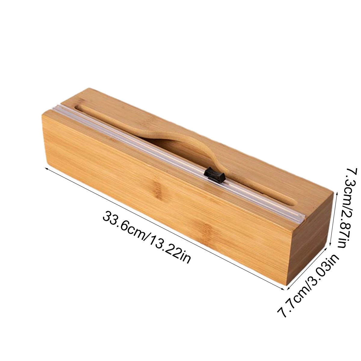 Bamboo Kitchen Wrap & Bag Dispenser With Cutter