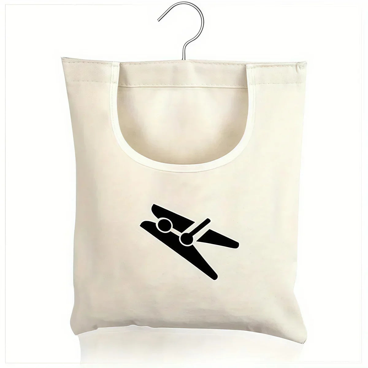 ๐งบ Hanging Canvas Storage Bag โ Washable Clothespin Organizer for Home, Bathroom & Travel ๐งต