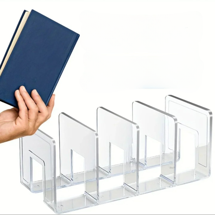 4PCS Closet Dividers โ Clear Plastic Shelf Organizers for Wardrobe