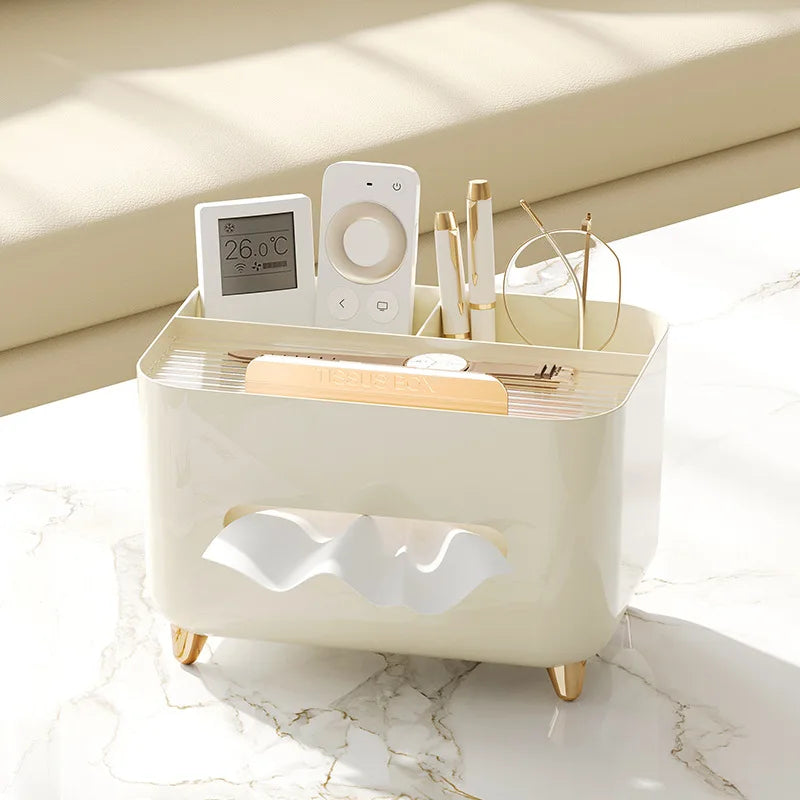 Multifunctional Tissue Box & Remote Organizer β Elegant Storage for Living Room & Coffee Table