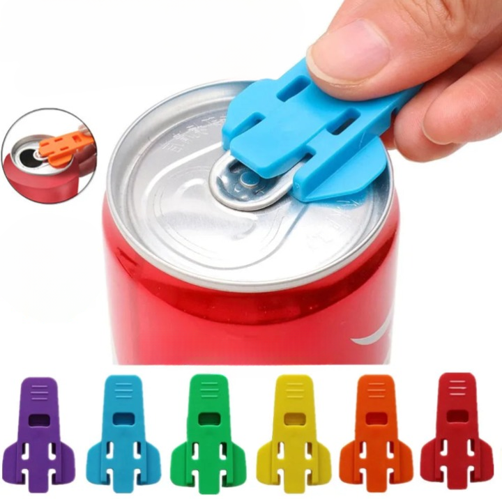 Portable bottle and can opener with reusable aluminum design for easy lid removal