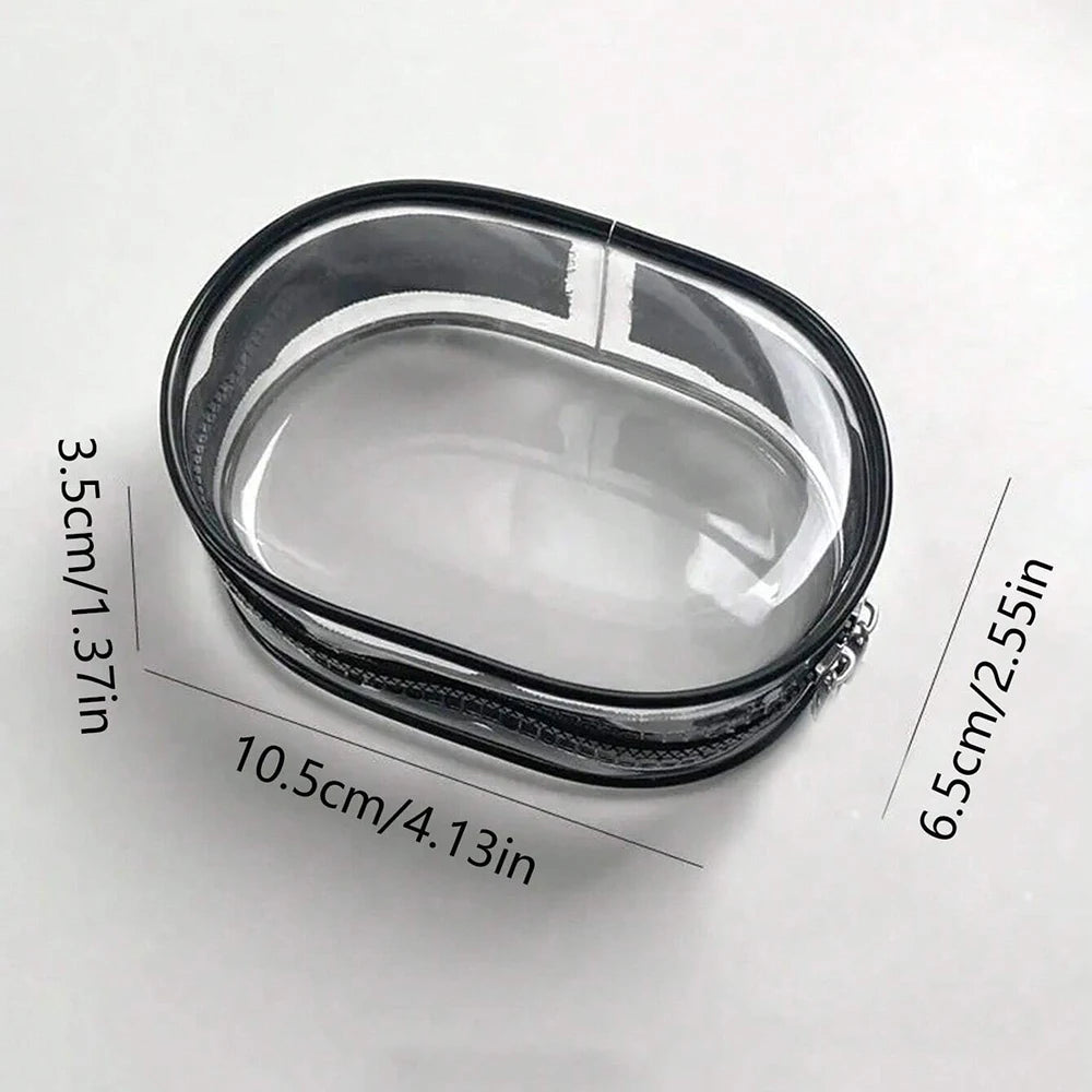 🎧 Portable Mini Clear Zipper Storage Bag – Compact & Waterproof Organizer With Keychain 🔑