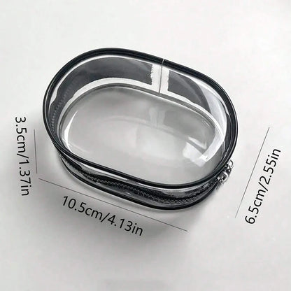🎧 Portable Mini Clear Zipper Storage Bag – Compact & Waterproof Organizer With Keychain 🔑