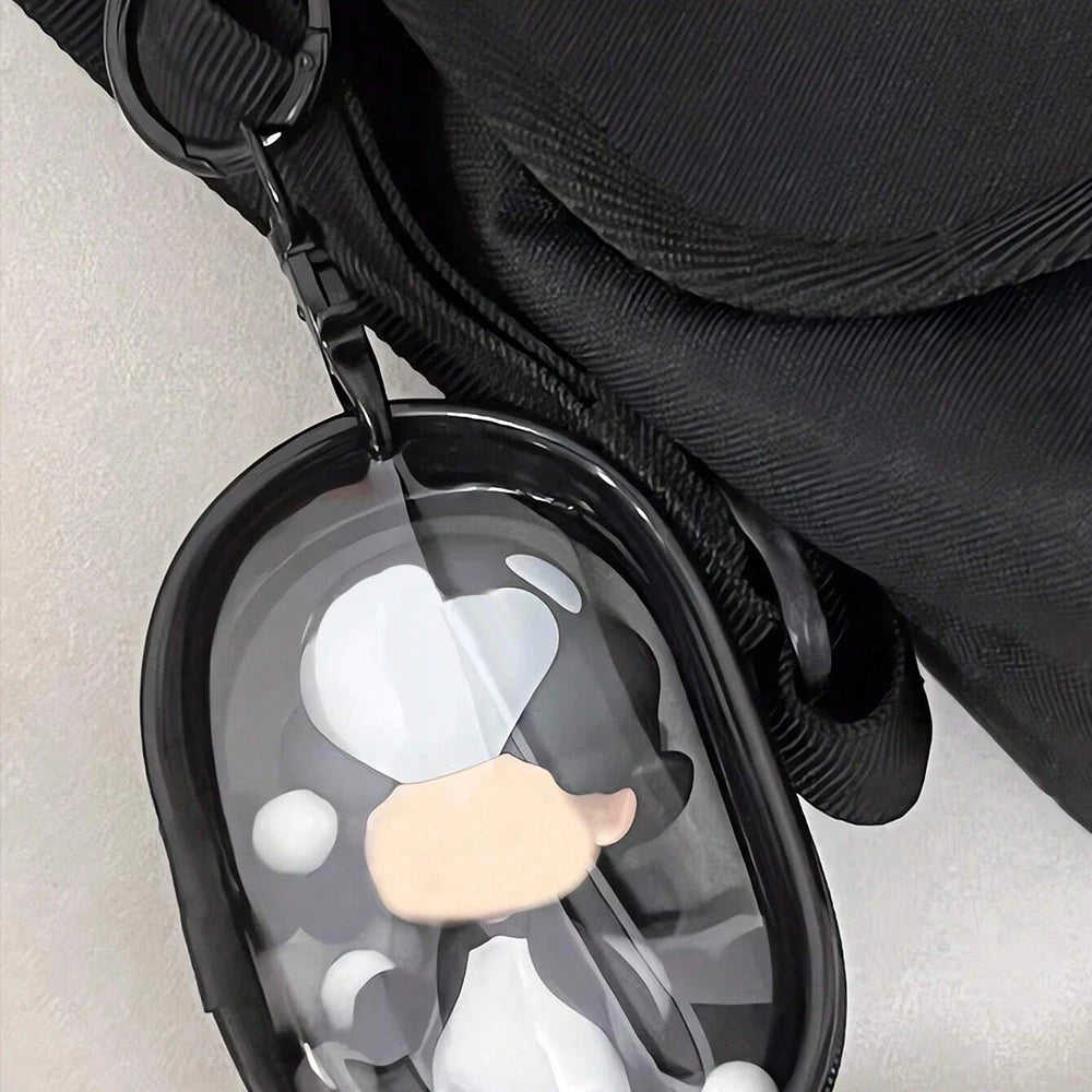 🎧 Portable Mini Clear Zipper Storage Bag – Compact & Waterproof Organizer With Keychain 🔑