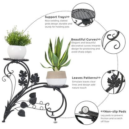 🌼 4-Tier Potted Flower Stand – Indoor & Outdoor Plant Display Rack 🌼
