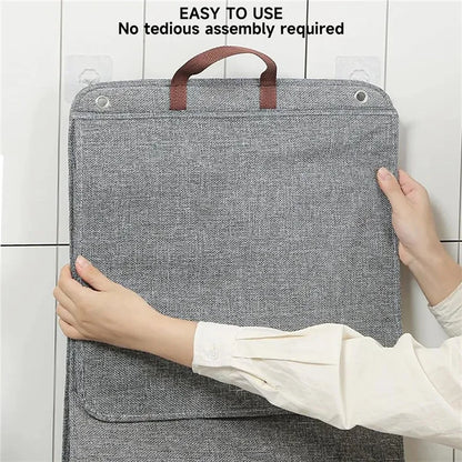 🧺 Foldable Wall Hanging Laundry Hamper with Hooks – Space Saver 🧺