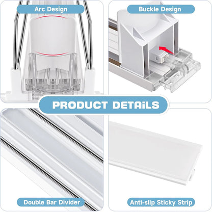 Self-Sliding Can Dispenser – Adjustable Fridge Drink Organizer