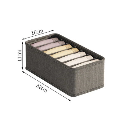 🧺 Foldable Drawer Organizer Box – 1/6/7/20-Grid Storage for Underwear, Socks & Bras