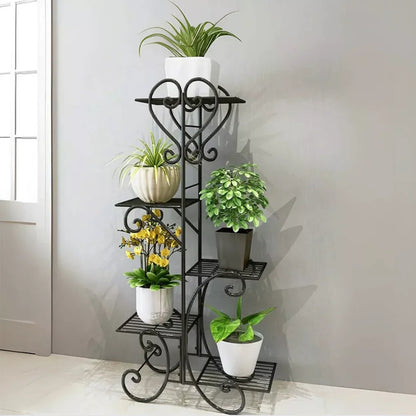 🌸 Tall Metal Plant Rack – 5-Tier Flower Pot Display Shelf for Garden & Home 🌸