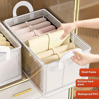 Transparent Drawer Organizer – Foldable Storage Box for Clothes & More
