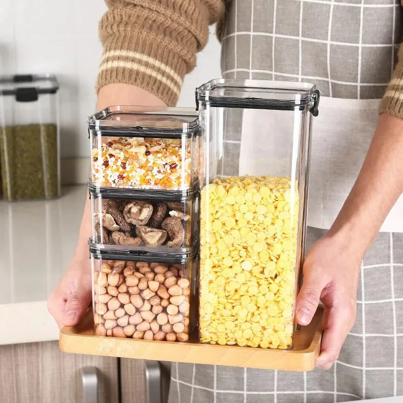 🍽️ Stackable Airtight Food Storage Containers | Clear Kitchen Pantry Boxes 🧂