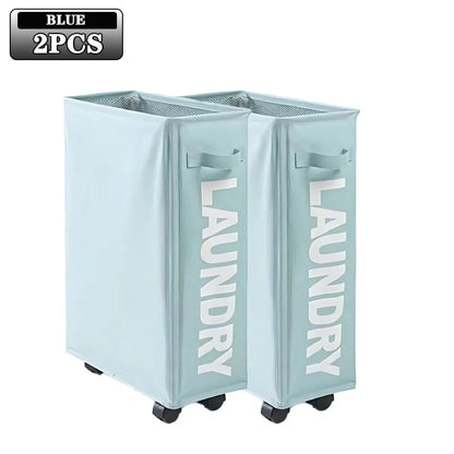 🧺 Foldable Laundry Basket with Wheels – Dirty Clothes & Storage Bin Set 🛞