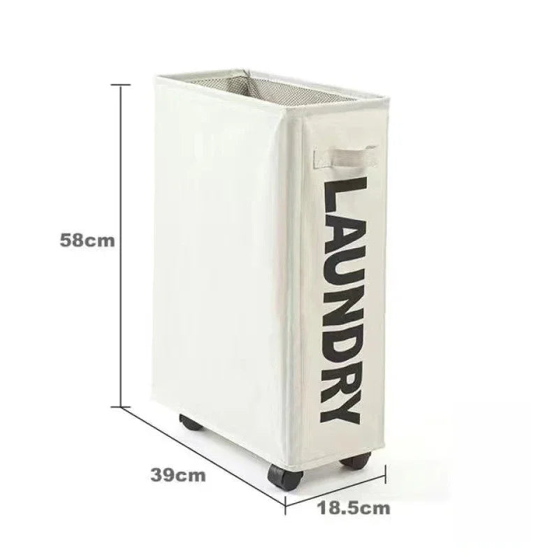 🧺 Foldable Laundry Basket with Wheels – Dirty Clothes & Storage Bin Set 🛞