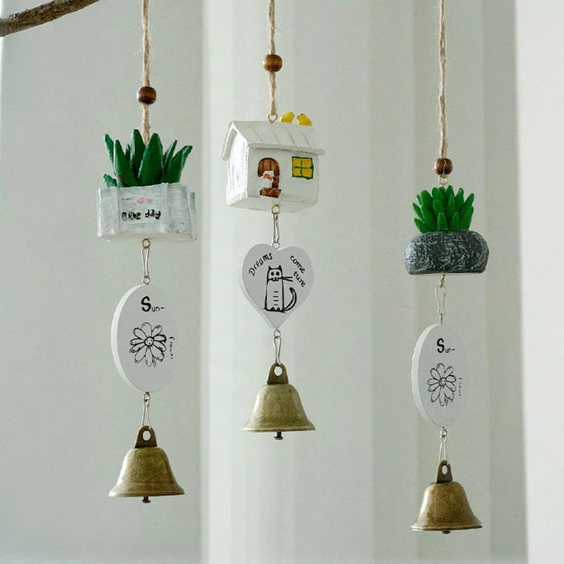 🔔 Wooden Door Bell – Japanese Wind Chime for Home & Garden Decor 🔔