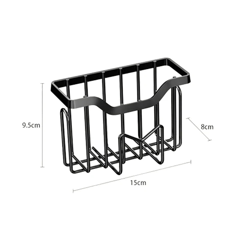 🧼 M-Shape Stainless Steel Sink Sponge Holder – Rustproof Kitchen Caddy with Hook 🧼