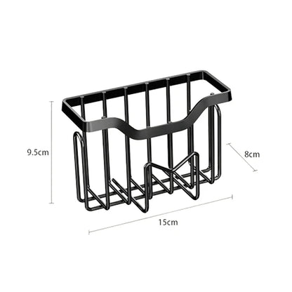 🧼 M-Shape Stainless Steel Sink Sponge Holder – Rustproof Kitchen Caddy with Hook 🧼
